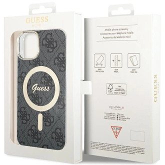 Guess 4G MagSafe pouzdro pro iPhone 15 Plus / 14 Plus - černé