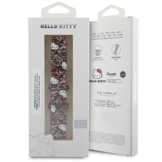 Hello Kitty Silicone Tags Graffiti pásek univerzální 22mm - růžový