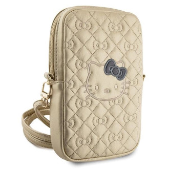 Hello Kitty Quilted Bows Strap taška - zlatá