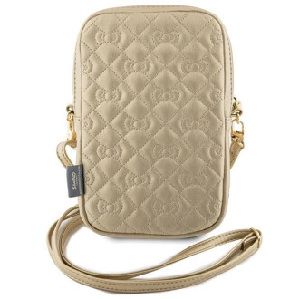 Hello Kitty Quilted Bows Strap taška - zlatá