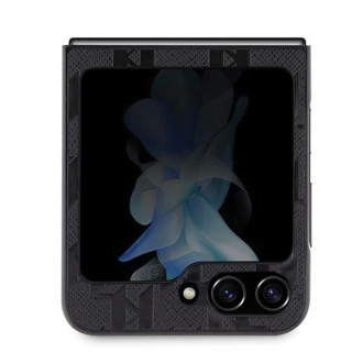 Pouzdro Karl Lagerfeld Saffiano Monogram Choupette Pin pro Samsung Galaxy Z Flip 5 - černé
