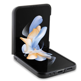 Pouzdro Karl Lagerfeld Saffiano Monogram Choupette Pin pro Samsung Galaxy Z Flip 5 - černé