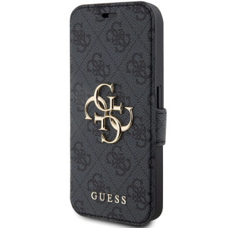 Pouzdro Guess 4G Metal Logo pro iPhone 15 Pro - šedé