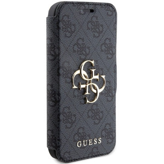 Pouzdro Guess 4G Metal Logo pro iPhone 15 Pro - šedé