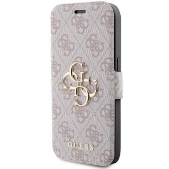 Pouzdro Guess 4G Metal Logo pro iPhone 15 Pro - růžové