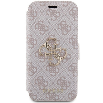 Pouzdro Guess 4G Metal Logo pro iPhone 15 Pro - růžové