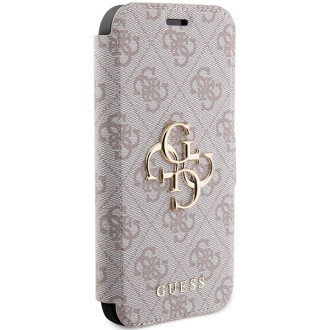 Pouzdro Guess 4G Metal Logo pro iPhone 15 Pro - růžové