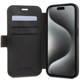 Pouzdro Guess 4G Metal Logo pro iPhone 15 / 14 / 13 - hnědé
