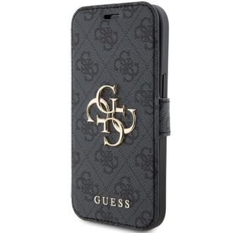 Pouzdro Guess 4G Metal Logo pro iPhone 15 / 14 / 13 - šedé
