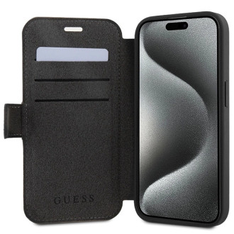 Pouzdro Guess 4G Metal Logo pro iPhone 15 / 14 / 13 - šedé