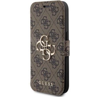 Pouzdro Guess 4G Metal Logo pro iPhone 15 Pro Max - hnědé