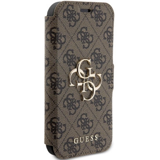 Pouzdro Guess 4G Metal Logo pro iPhone 15 Pro Max - hnědé