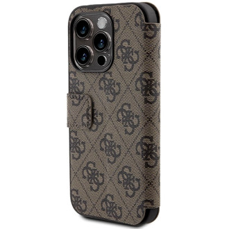 Pouzdro Guess 4G Metal Logo pro iPhone 15 Pro Max - hnědé