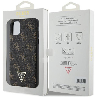 Pouzdro Guess 4G Triangle Metal Logo pro iPhone 11 / XR - černé