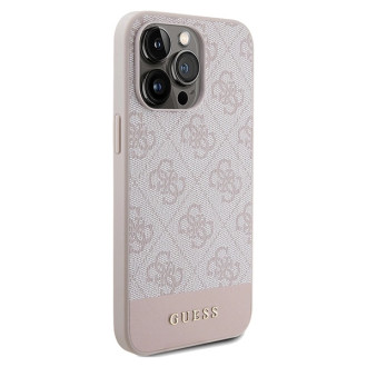 Pouzdro Guess 4G Stripe Collection pro iPhone 14 Pro Max - růžové