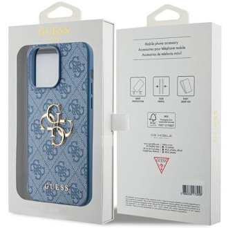 Pouzdro Guess 4G Big Metal Logo pro iPhone 15 Pro - modré