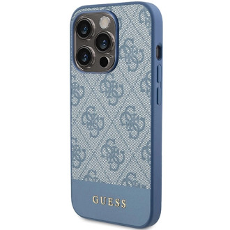 Pouzdro Guess 4G Stripe Collection pro iPhone 15 Pro - modré