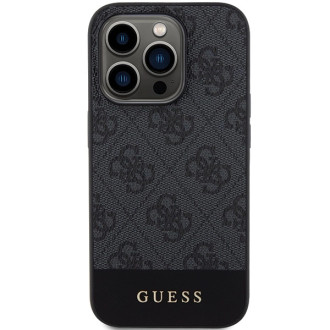 Pouzdro Guess 4G Stripe Collection pro iPhone 15 Pro - šedé