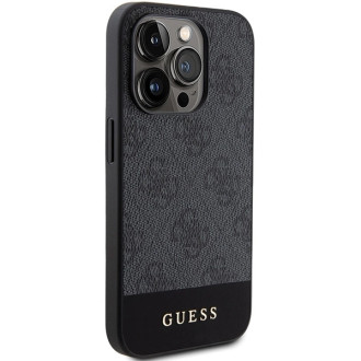 Pouzdro Guess 4G Stripe Collection pro iPhone 15 Pro - šedé