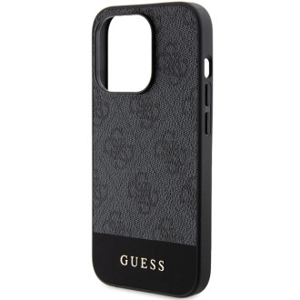 Pouzdro Guess 4G Stripe Collection pro iPhone 15 Pro - šedé