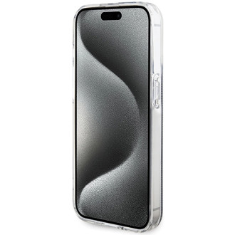 Pouzdro Guess IML 4G Gold Stripe pro iPhone 15 Pro - černé
