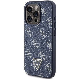 Pouzdro Guess 4G Triangle Metal Logo pro iPhone 15 Pro - modré