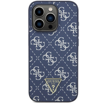 Pouzdro Guess 4G Triangle Metal Logo pro iPhone 15 Pro - modré