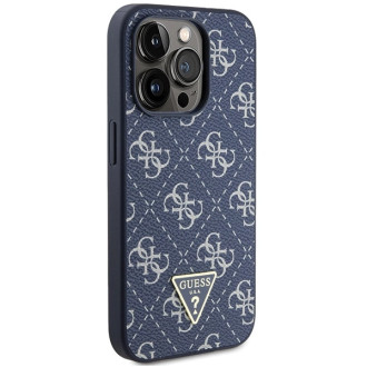 Pouzdro Guess 4G Triangle Metal Logo pro iPhone 15 Pro - modré