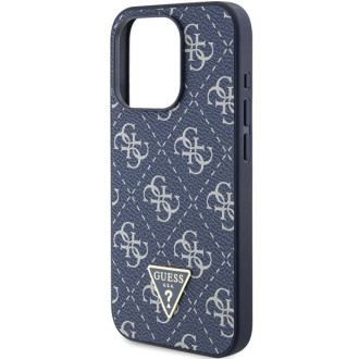 Pouzdro Guess 4G Triangle Metal Logo pro iPhone 15 Pro - modré