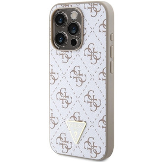 Pouzdro Guess 4G Triangle Metal Logo pro iPhone 15 Pro - bílé