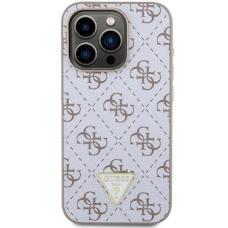 Pouzdro Guess 4G Triangle Metal Logo pro iPhone 15 Pro - bílé