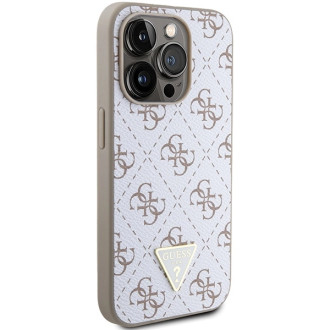 Pouzdro Guess 4G Triangle Metal Logo pro iPhone 15 Pro - bílé