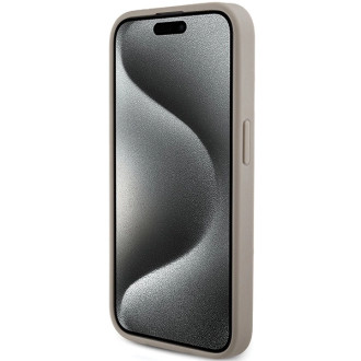 Pouzdro Guess 4G Triangle Metal Logo pro iPhone 15 Pro - bílé