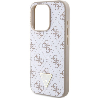 Pouzdro Guess 4G Triangle Metal Logo pro iPhone 15 Pro - bílé