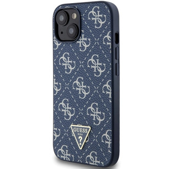 Pouzdro Guess 4G Triangle Metal Logo pro iPhone 15 Plus / 14 Plus - modré