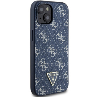 Pouzdro Guess 4G Triangle Metal Logo pro iPhone 15 Plus / 14 Plus - modré