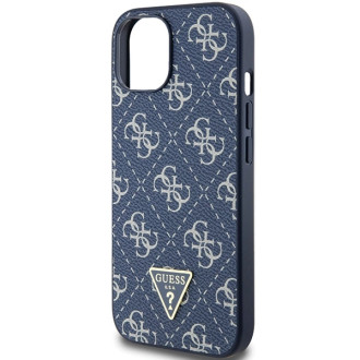 Pouzdro Guess 4G Triangle Metal Logo pro iPhone 15 Plus / 14 Plus - modré