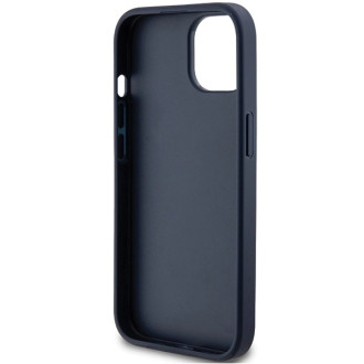 Pouzdro Guess 4G Triangle Metal Logo pro iPhone 15 Plus / 14 Plus - modré