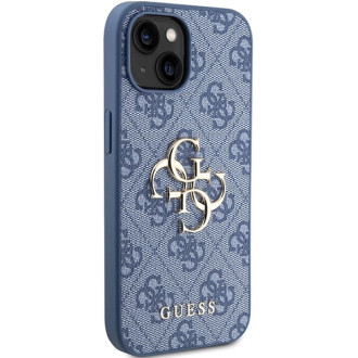 Pouzdro Guess 4G Big Metal Logo pro iPhone 15/14/13 - modré
