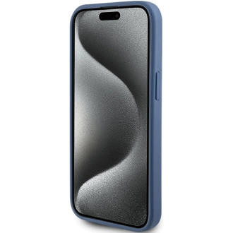Pouzdro Guess 4G Big Metal Logo pro iPhone 15/14/13 - modré