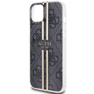 Pouzdro Guess IML 4G Gold Stripe pro iPhone 15/14/13 - černé