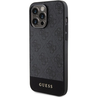 Pouzdro Guess 4G Stripe Collection pro iPhone 15 Pro Max - šedé