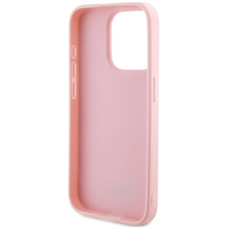 Guess GUHCP15XPSAIRSP iPhone 15 Pro Max 6,7" růžové/růžové pevné pouzdro Saffiano Iridescent Script
