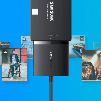 Ugreen USB3.0 adaptér pro 2,5&quot; / 3,5&quot; SATA disk černý (CM257)