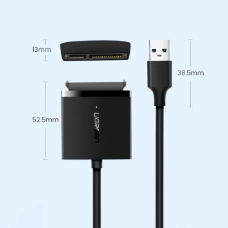 Ugreen USB3.0 adaptér pro 2,5&quot; / 3,5&quot; SATA disk černý (CM257)