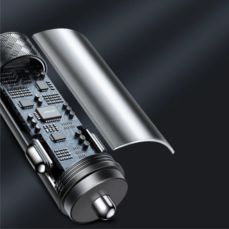 Joyroom nabíječka do auta 2 x USB-C 50W s PD, QC, PPS šedá (JR-CL13)