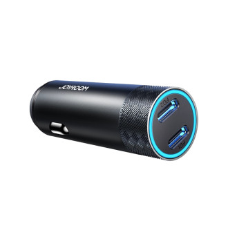 Joyroom nabíječka do auta 2 x USB-C 50W s PD, QC, PPS šedá (JR-CL13)
