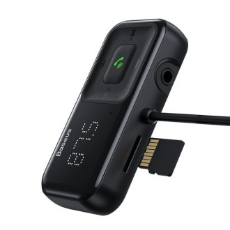Bezdrátový Bluetooth FM vysílač s nabíječkou Baseus S-16 (Overseas edition) - černý