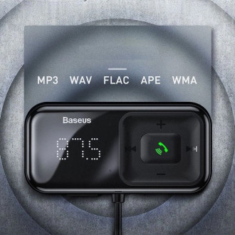 Bezdrátový Bluetooth FM vysílač s nabíječkou Baseus S-16 (Overseas edition) - černý