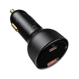 Baseus Superme rychlonabíječka do auta USB / USB Type C 100W PPS Quick Charge Power Delivery + USB kabel Typ C 100W (20V/5A) 1m černý (TZCCZX-01)